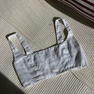 Reformation Linen Crop Top